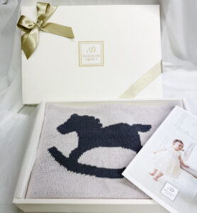 ベビーブランケットギフト桜チャコール